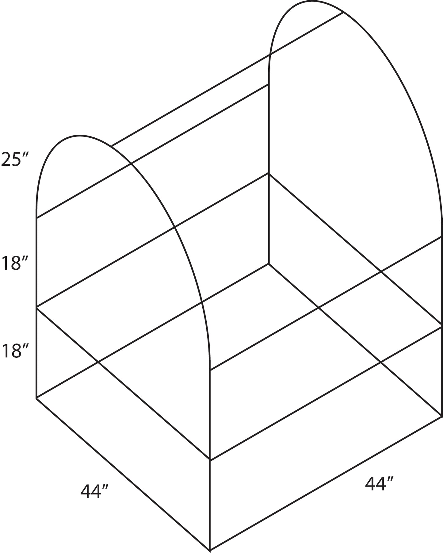 Replacement Frame for 3-in-1 Garden System (44"x44"x61")